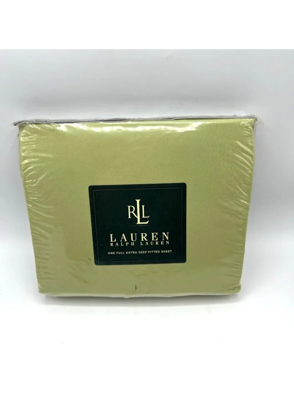 Ralph Lauren Full Fitted Sheet Extra Deep Honey Dew Green Cotton